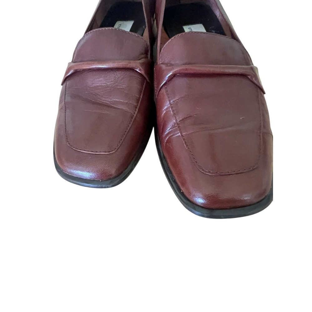 Vtg Etienne Aigner Women's Loafers 6M Leather Burgundy & Navy Flats Shoes 2 Pair - Picture 10 of 16